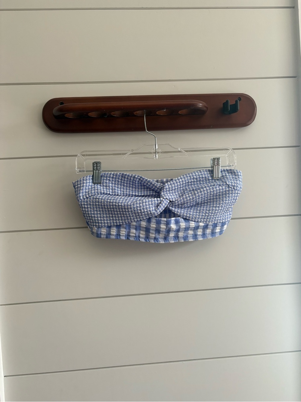 Blue Gingham Two-Piece Skirt Set - Picture 2 of 3